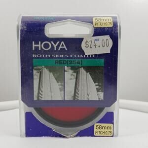 Hoya Red 25A 58mm Pitch 0.75 Filter Black and White Photography New Sealed